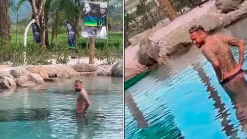 Neymar en Brasil organizó una fiesta en el lago prohibido de su mansión