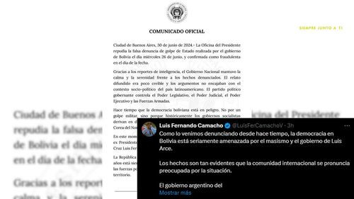 Gobernador de Santa Cruz denuncia amenaza a la democracia en Bolivia