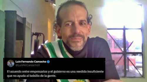 Luis Fernando Camacho critica acuerdo entre empresarios y gobierno