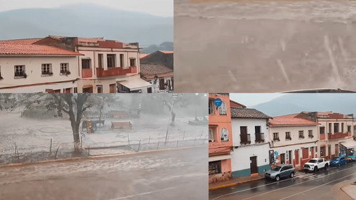 Intensas lluvias con granizo en Vallegrande traen alivio a la población