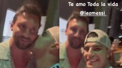 Video de fan besando a Messi se vuelve viral 