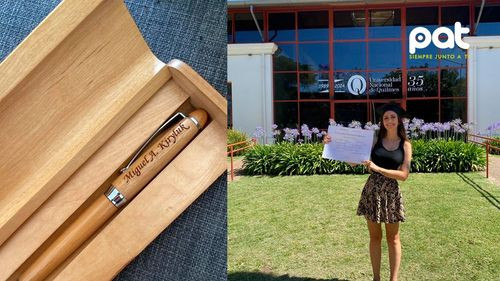 Firma su título universitario con la lapicera de su padre fallecido: &quot;papá, tu hija lo logró&quot;