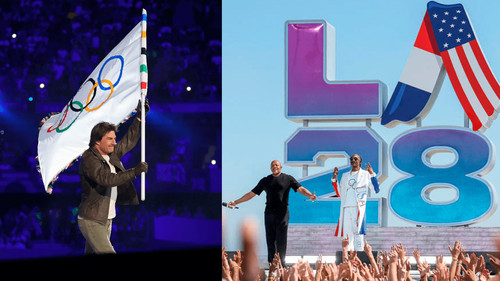 París entrega la bandera olímpica a Los Ángeles con un espectáculo de Tom Cruise