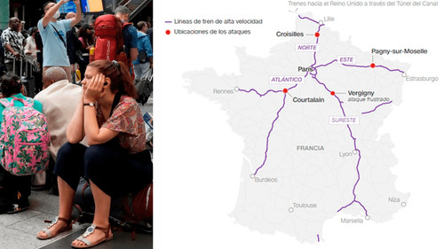 Sabotajes en trenes franceses antes de los juegos olímpicos